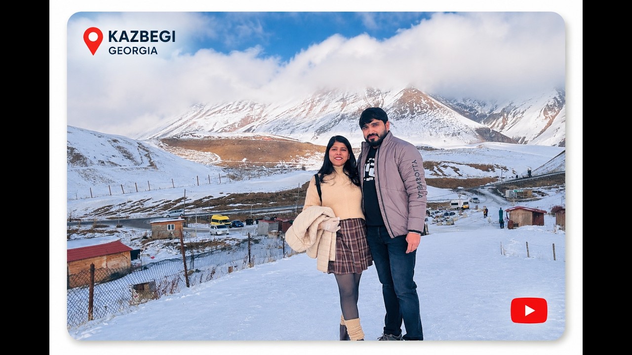 Day 2 | Tbilisi to Kazbegi Tour 🇬🇪❄️ | Snow, Mountains & Monastery Views