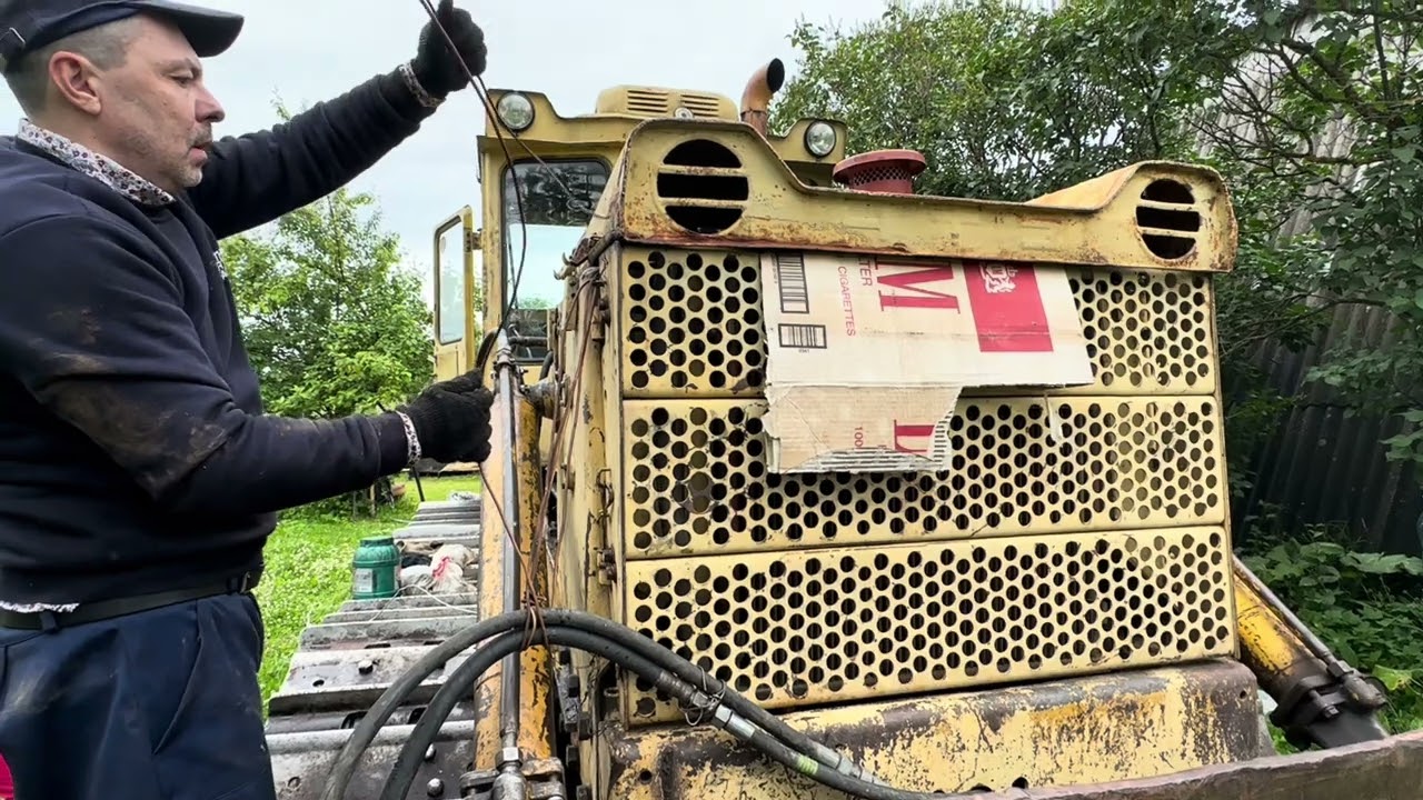 Бульдозер ЧТЗ Т 130 Т 170.  Ремонт гидроцилиндра. Ландшафтный дизайн .