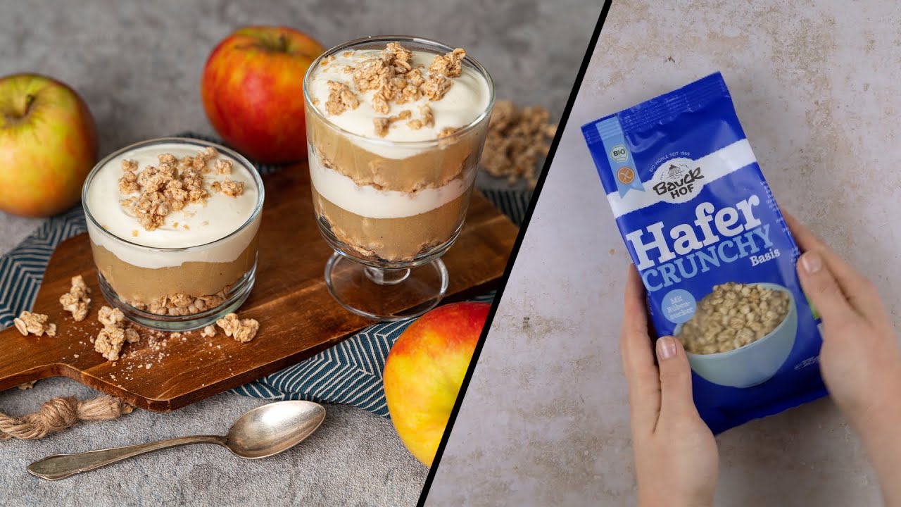 Zubereitung Apfeldessert Crunchy - Bauckhof Mühle