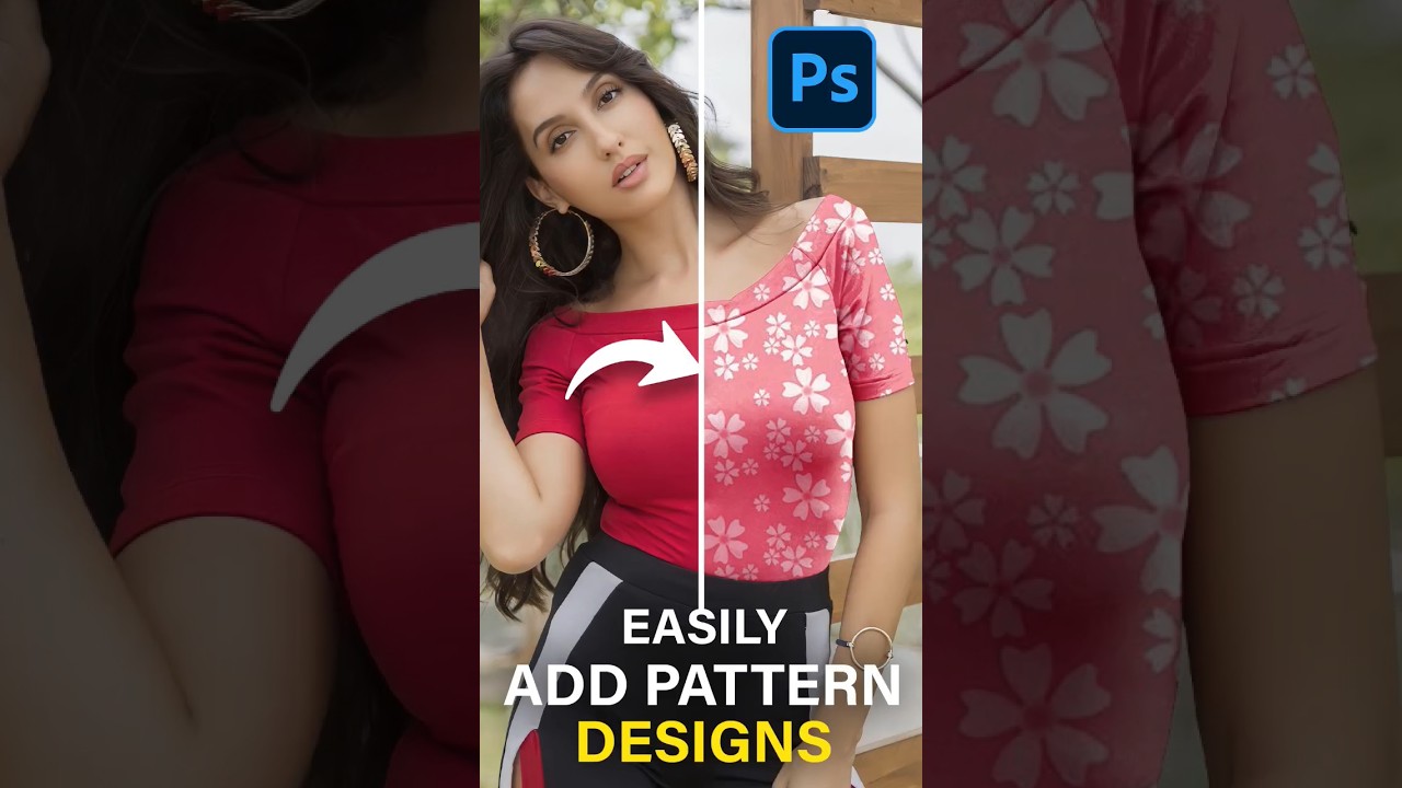 Add pattern to clothes in photoshop 💯