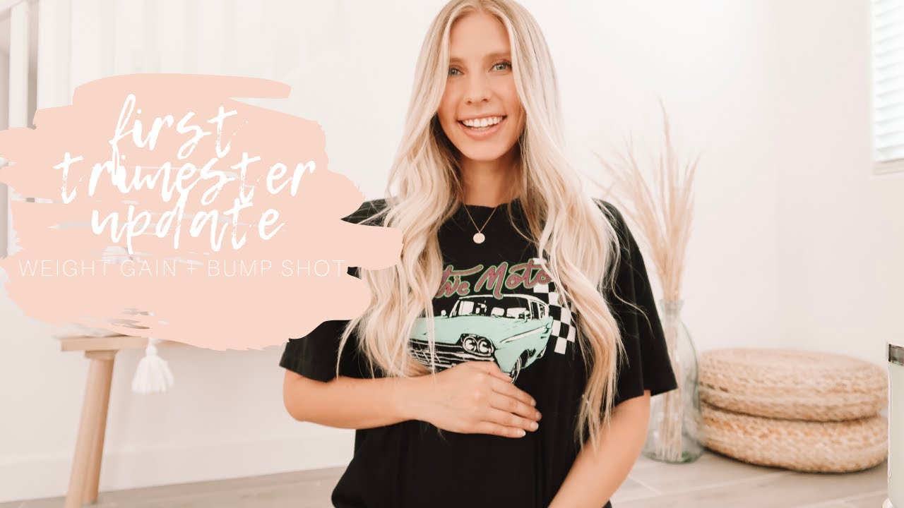 first trimester pregnancy update | bump shot, weight gain + more!