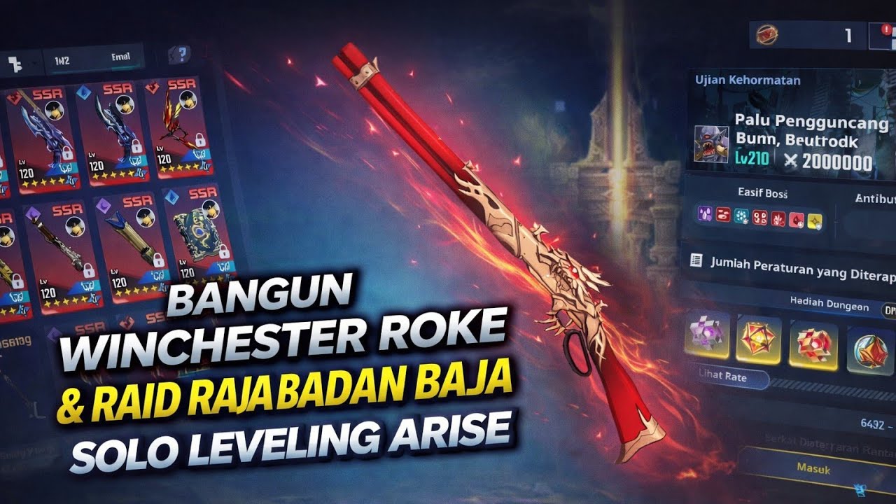 WINCHESTER ROKE SSR TERKUAT?!  Build & Raid Raja Badan Baja Lv112 | Solo Leveling Arise