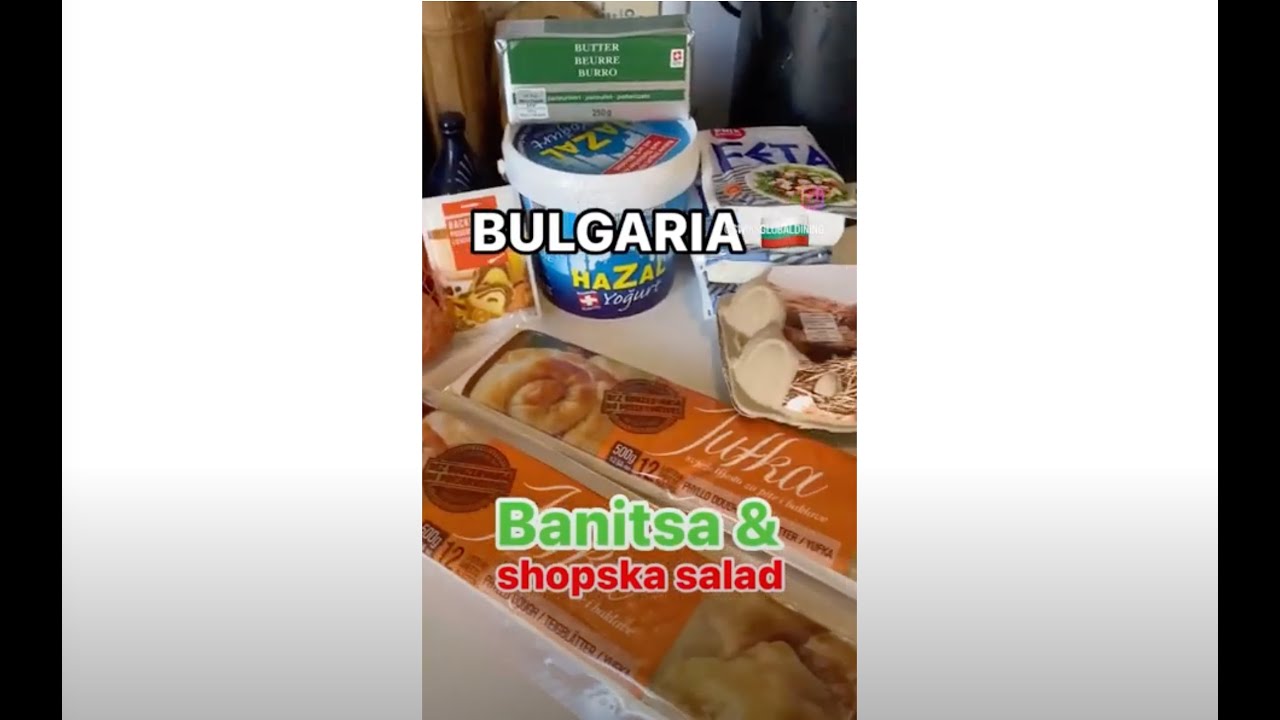 Banitsa and shopska salad, the national dishes of Bulgaria 🇧🇬