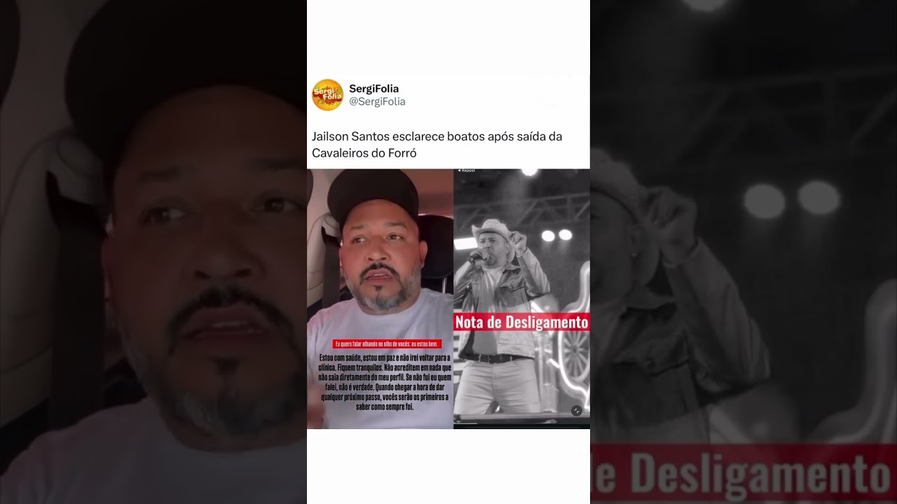 Jailson Santos explica sa&iacute;da da Cavaleiros do forr&oacute; #musica #musicos @CavaleirosForro