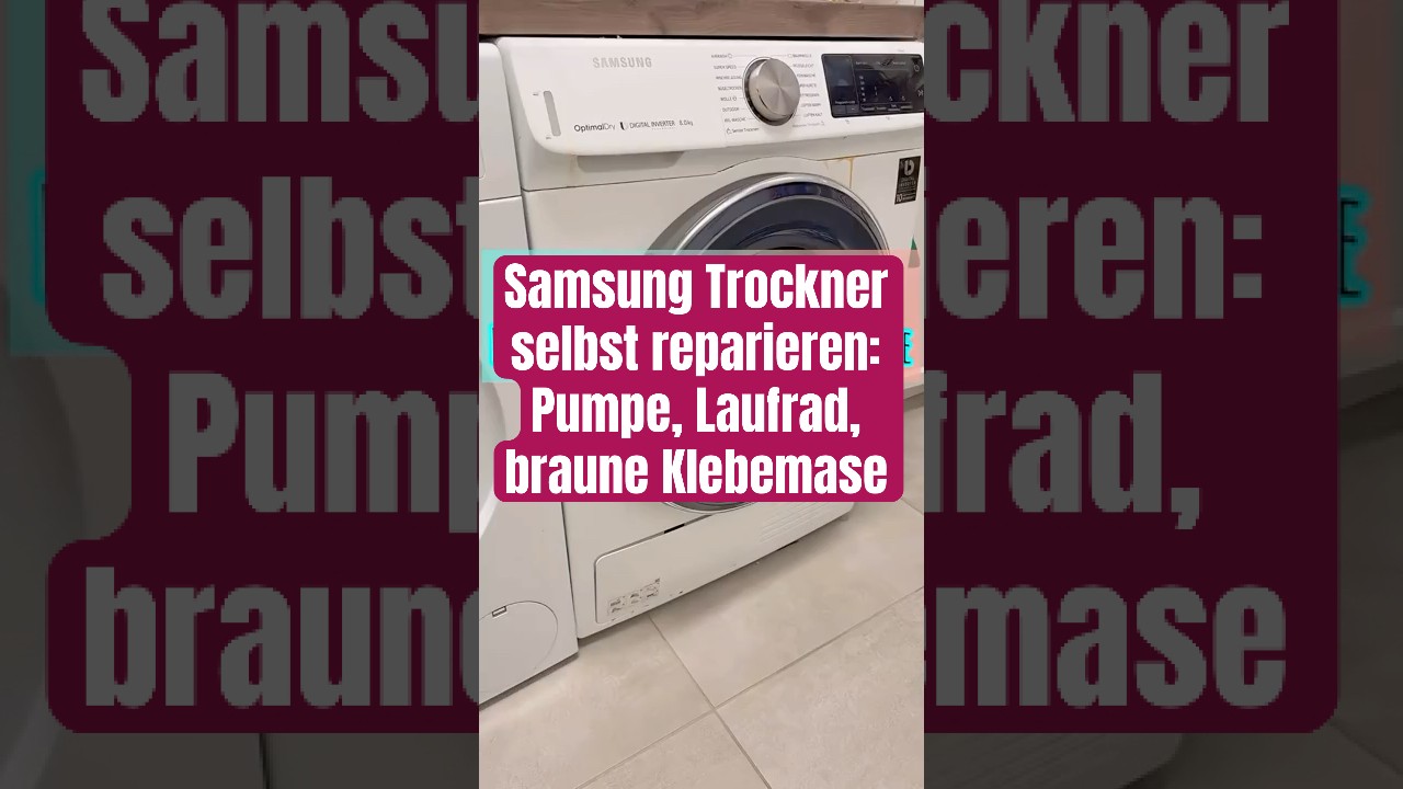 Samsung Trockner reparieren (Pumpe, Laufrad, braune Klebefl&uuml;ssigkeit) Samsung Heat Pump dryer