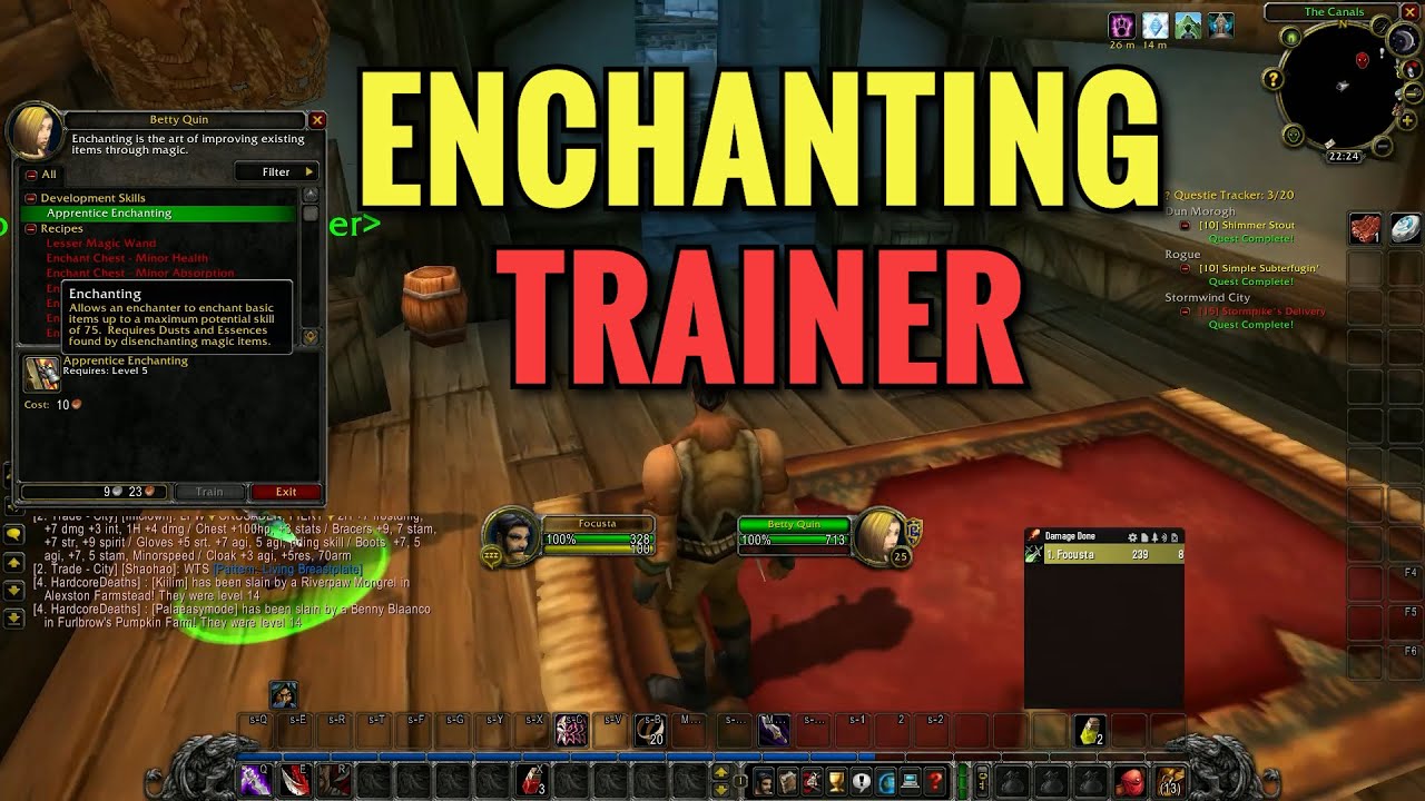 Stormwind Enchanting Trainer Location (WoW Classic)