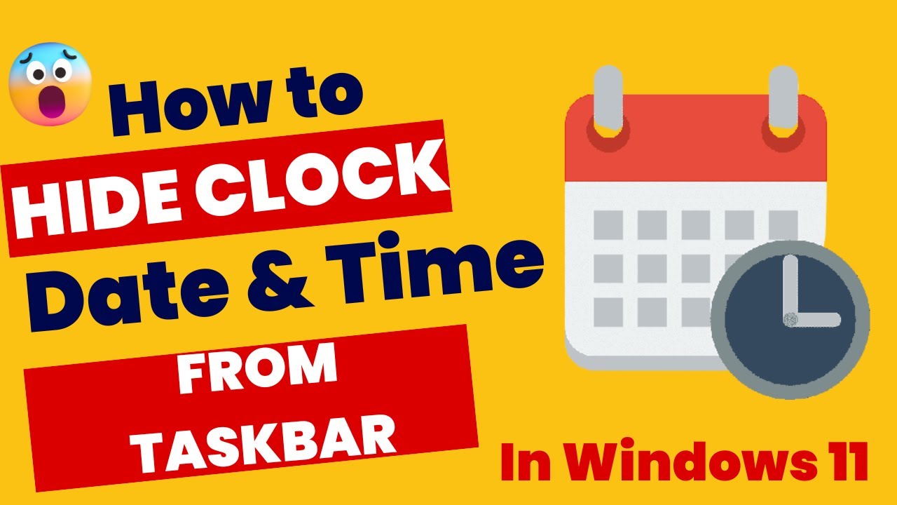 Show or Hide the Date on the Windows 11 Taskbar Clock || No Applications Needed- No Registry Editor