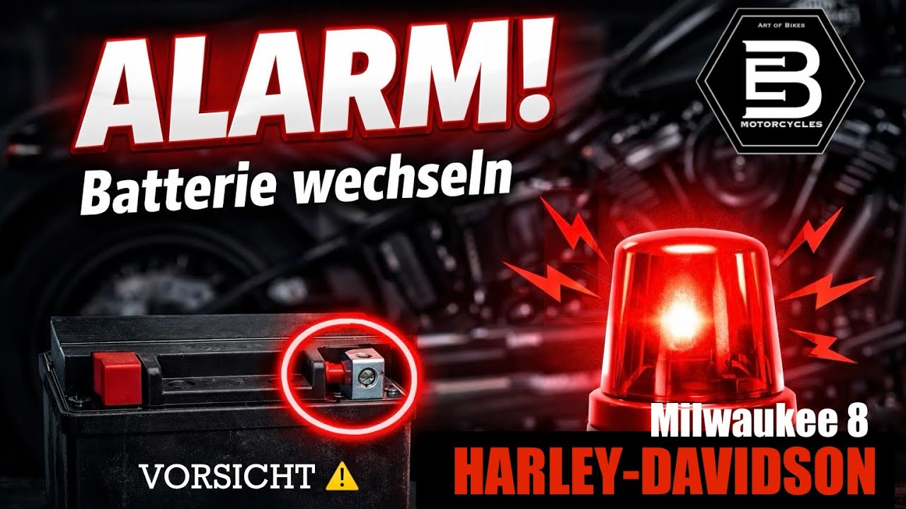 🔋HARLEY-DAVIDSON M8 Batterie wechseln🔋DAS musst du wegen der Alarmanlage wissen
