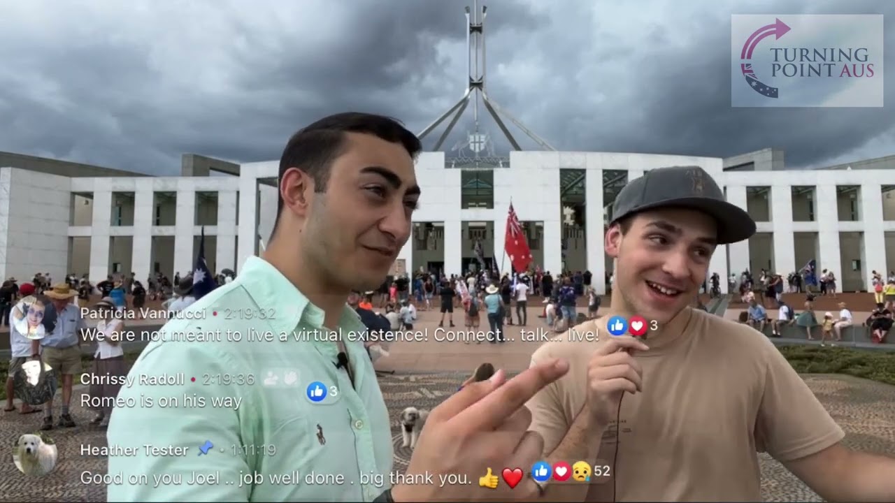 Joel Jammal Interview at Freedom Rally - Parliament House, Canberra 31.01.22