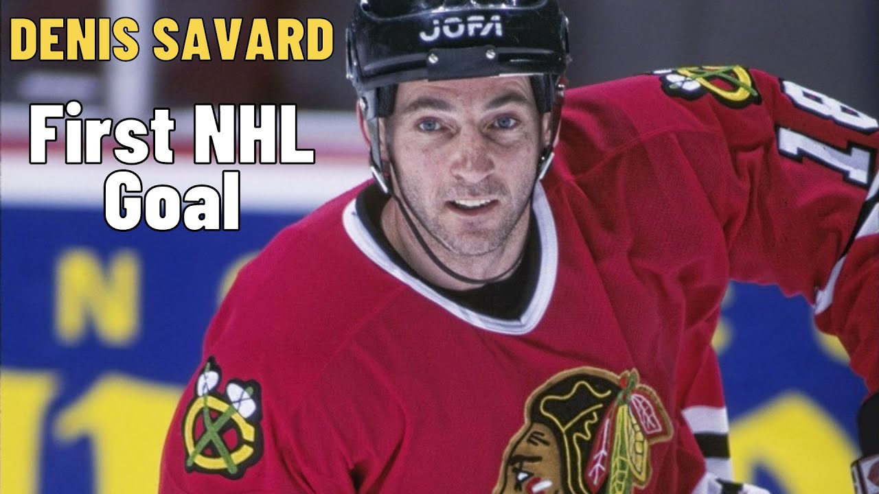 Denis Savard #18 (Chicago Blackhawks) first NHL goal Oct 11, 1980 (Classic NHL)