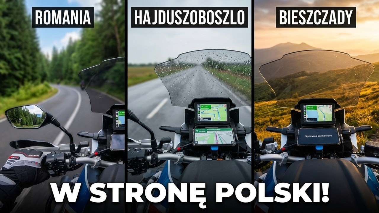 Rumunia motocyklem, w kierunku Polski przez Hajduszoboszlo i Szybowisko w Bezmiechowej  cz. 8 (ost.)