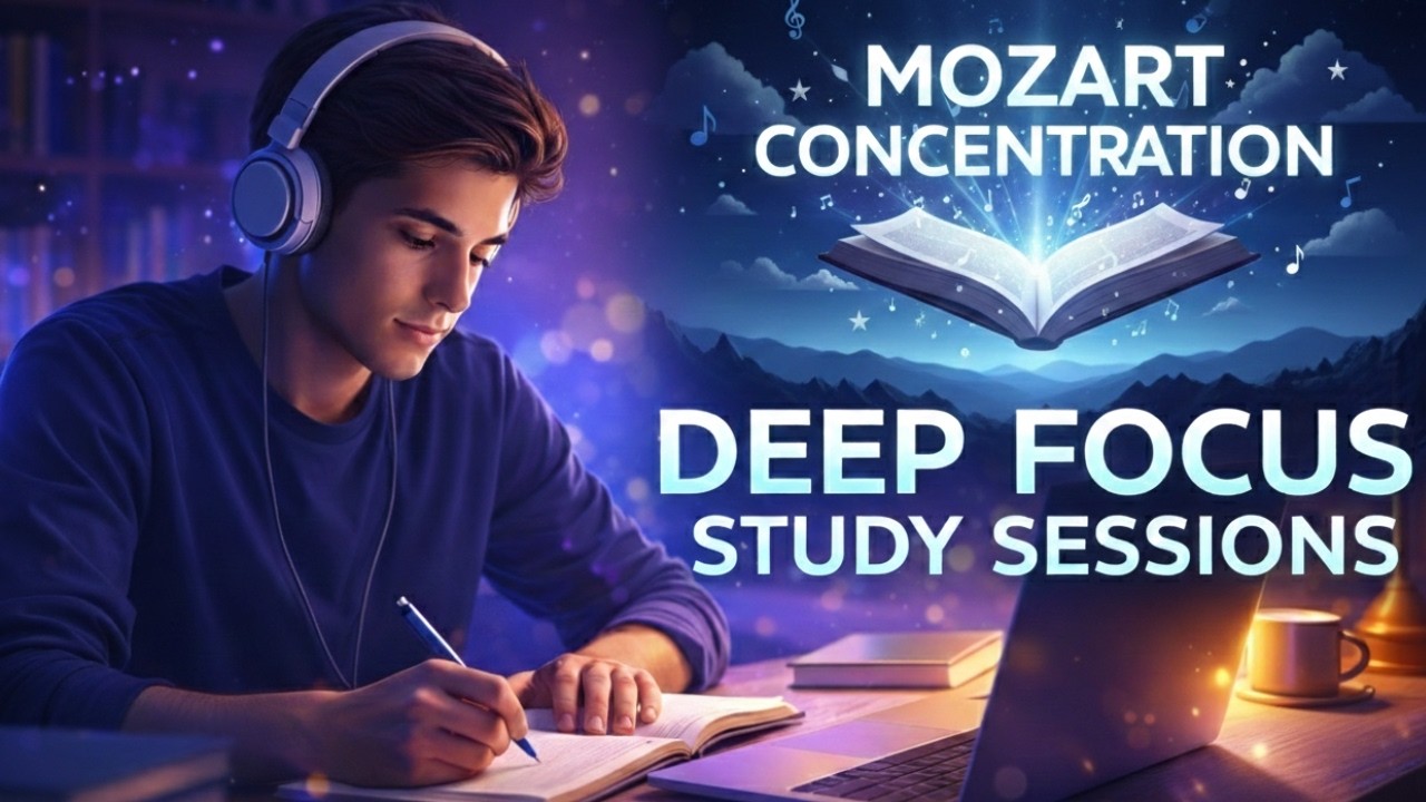 Music for Study Focus | Sure Music for Work, Homework Music! Mozart Concentration!📚👨‍🎓