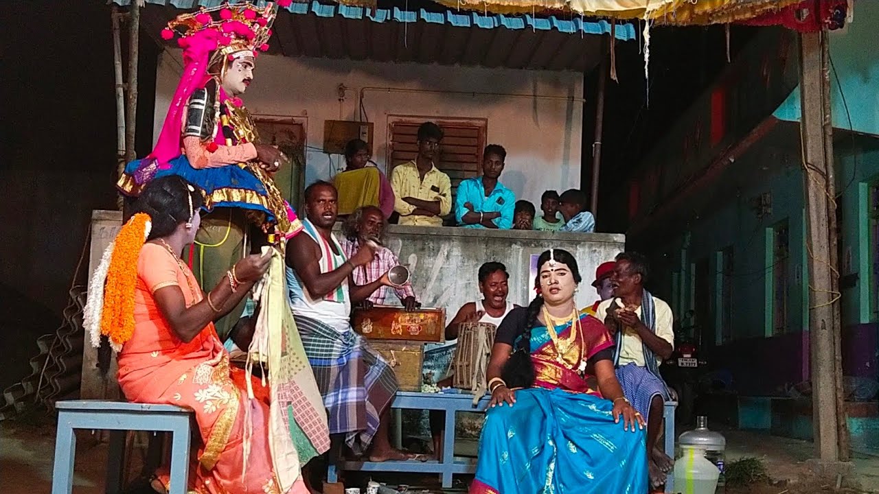 t.puthupalayam palanivel Kumar nadaga Saba in கர்ண மோட்சம் நாடகம் part 16