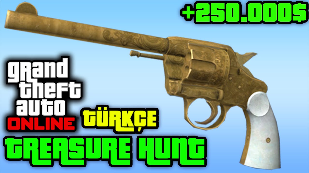 Gta Online'da ALTIN TABANCA + 250.000$ Nasıl Alınır? (TREASURE HUNT)