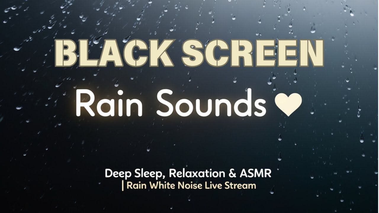 Black Screen Rain Sounds☔| Deep Sleep#viralvideo #relaxingsounds #nightlifesounds #deepsleep #relax