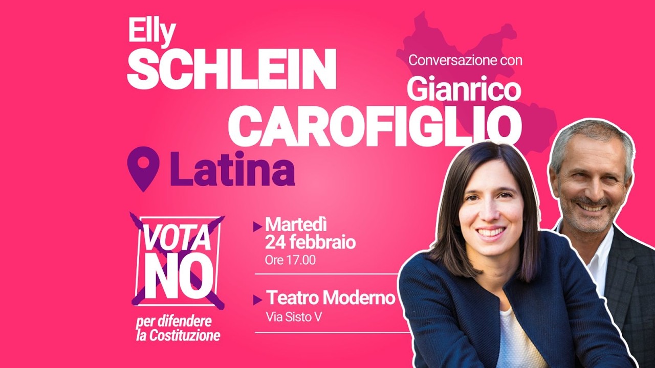 Vota NO per difendere la Costituzione. Elly Schlein a Latina