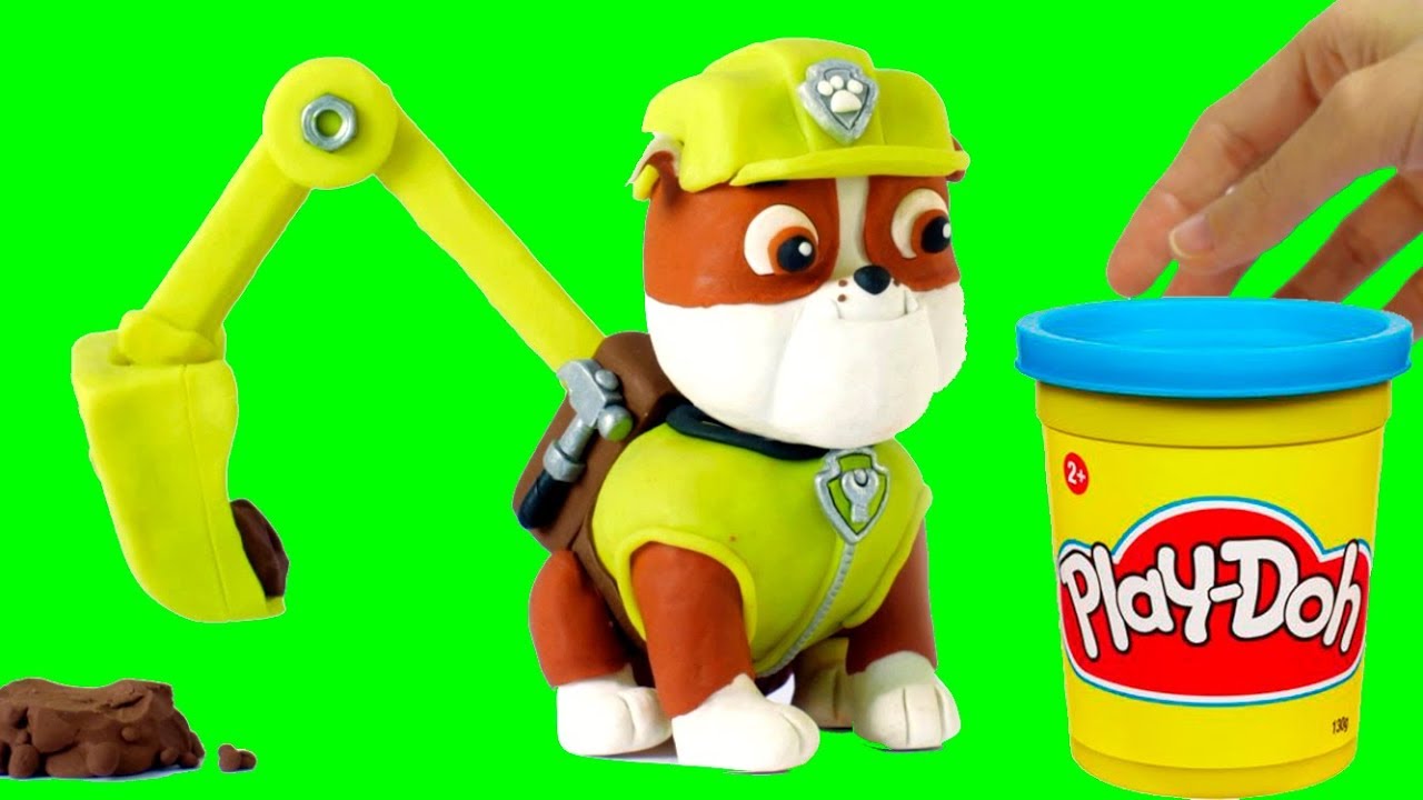 DibusYmas Paw Patrol Rubble Stop Motion Play Doh animation video Patrulla canina movie