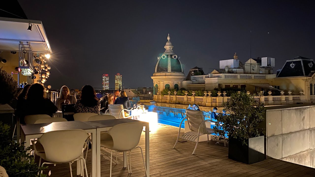 Ohla Rooftop Bar at Ohla Hotel Barcelona.