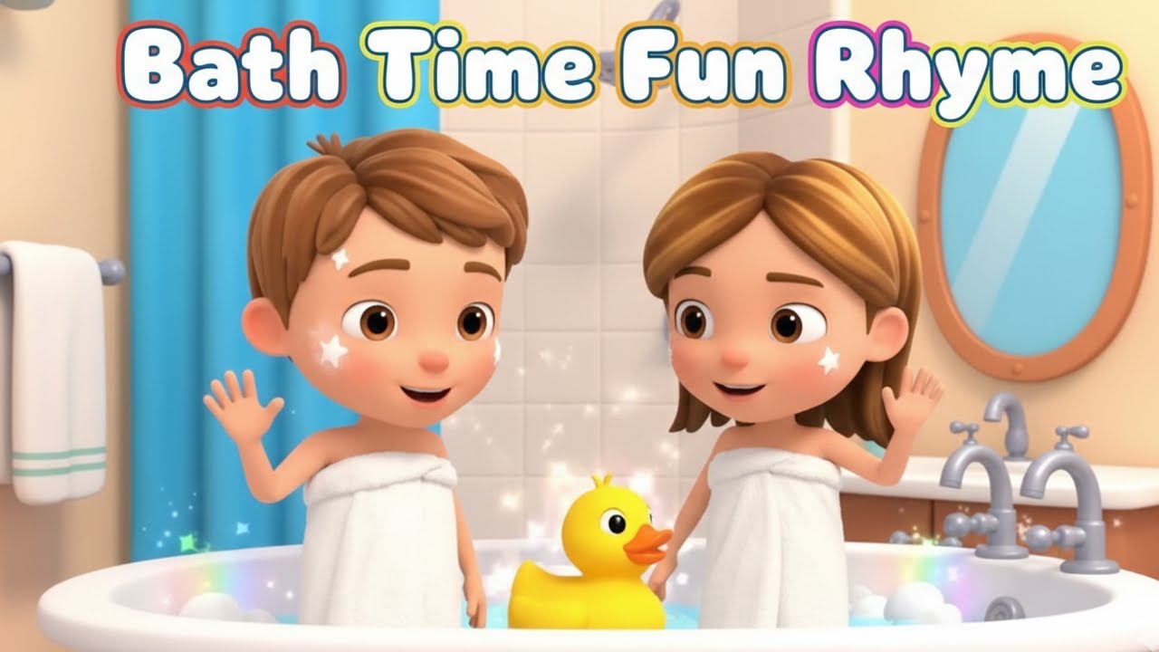 Bath Time Fun Rhyme 🛁✨ | Kids Bath Song | Clean & Happy Nursery Rhyme #nurseryrhymes #kidsvideo