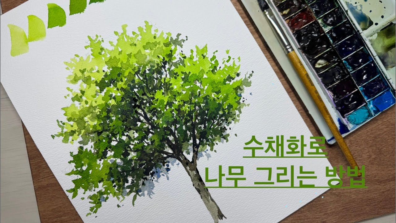 수채화로 나무 그리기 / 수채화기초