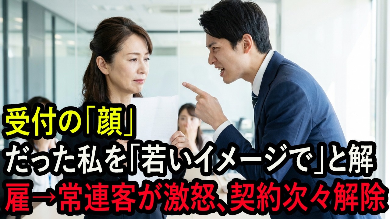 受付の「顔」だった私を「若いイメージで」と解雇→常連客が激怒、契約次々解除