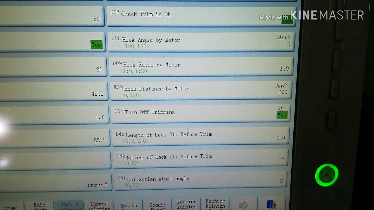 embroidery computer setting new model computer A961