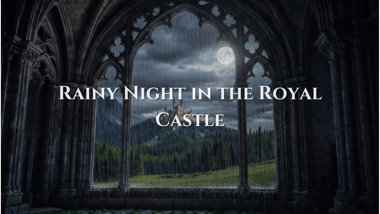 Rainy Night at the Royal Castle 🏰 Medieval Ambience for Deep Sleep & Study
