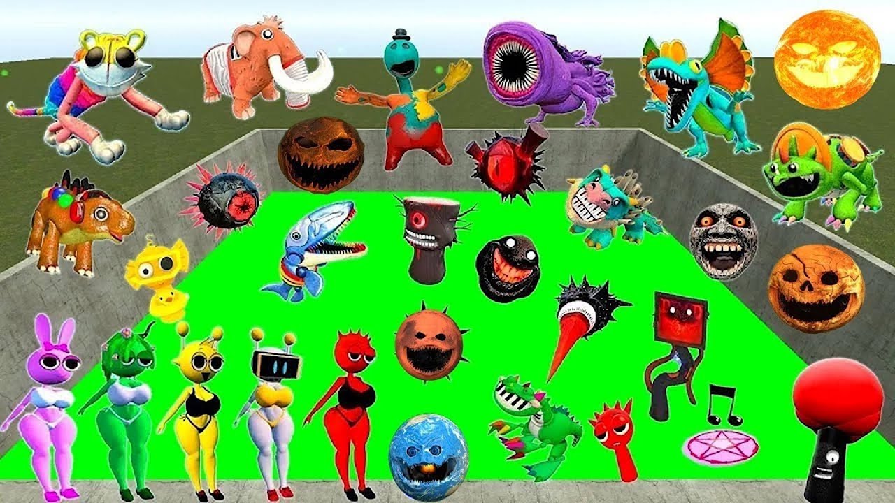 BIG HOLE TOXIC ALL INCREDIBOX MISS SPRUNKI MR SUN TREE FUN COMPUTER PHASES SPARTAN KICKING in Gmod !