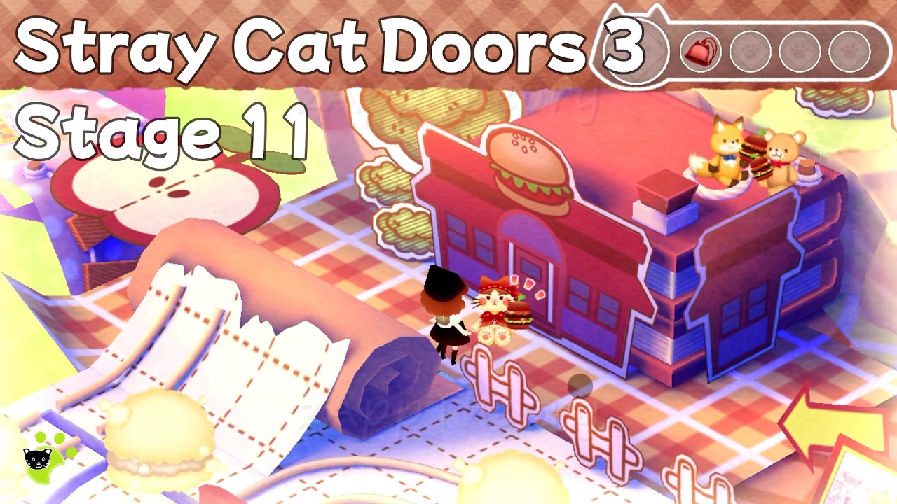Stray Cat Doors 3 Stage 11 Walkthrough 迷い猫の旅3 脱出ゲーム 攻略 (パルスモ株式会社 Pulsmo)