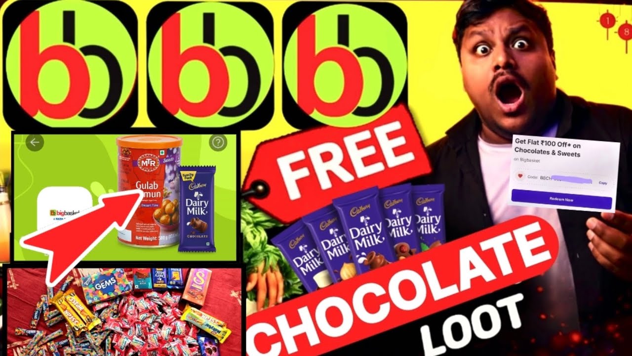 🍫🍿Bigbasket Free Chocolate Offer | Bigbasket Chocolate Offer | Bigbasket Coupon Code @akashgaur 