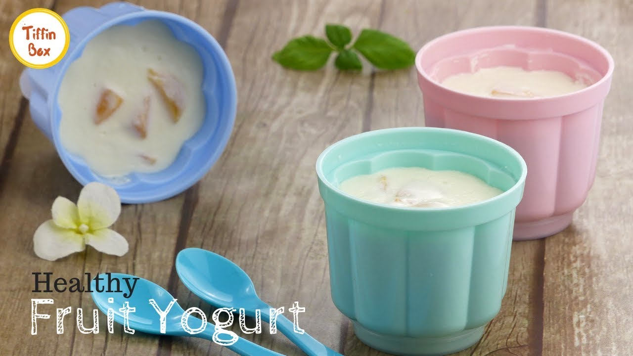 Homemade fruit Yogurt for Kids by Tiffin Box | Sweet Yogurt, Mishti doi, mithi Dahi, Thick Curd