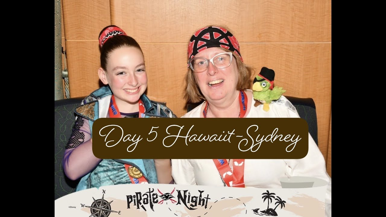Disney Wonder Cruise Hawaii to Sydney.  Day 5 Pirate Day
