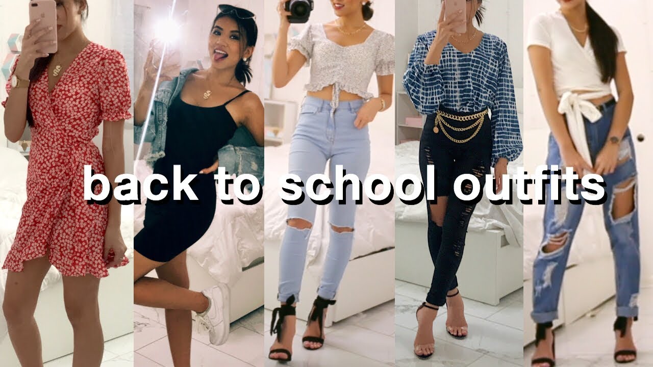 back to school try-on haul + outfit ideas