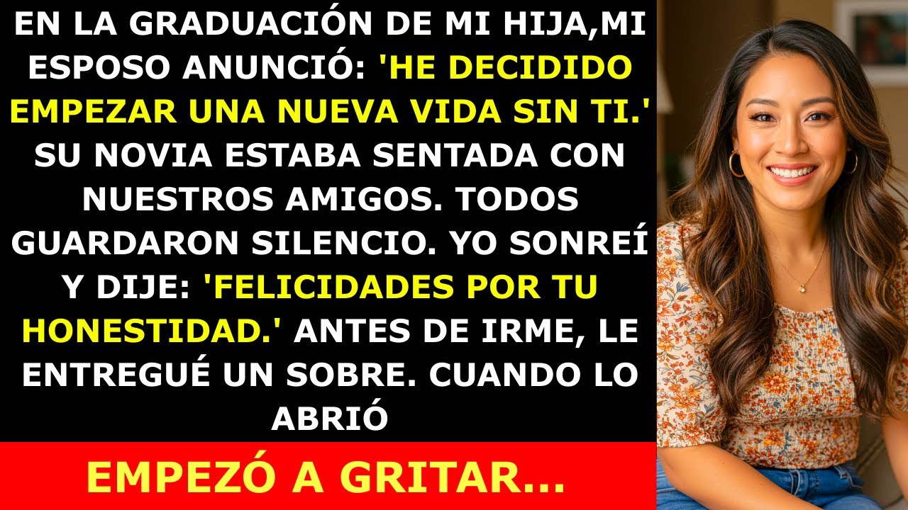 Mi Esposo Anunció Que Me Dejaría En La Graduación De Nuestra Hija, Pero Empezó A Gritar Cuando Yo...