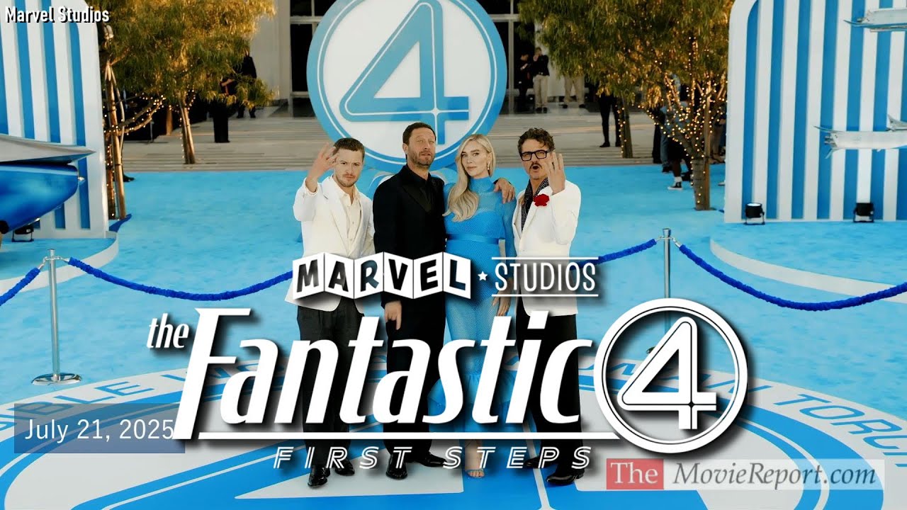 FANTASTIC 4 FIRST STEPS world premiere Pedro Pascal, Vanessa Kirby, Joseph Quinn, Ebon Moss-Bachrach