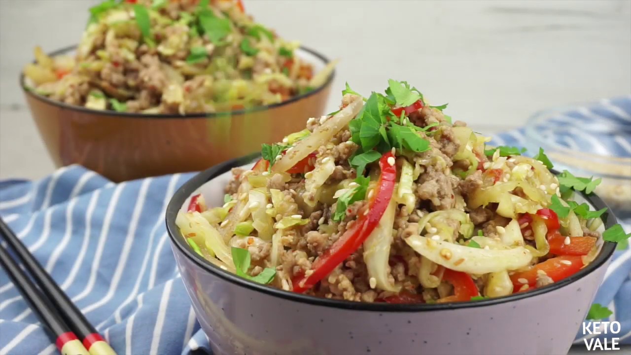 Pork Egg Roll in a Bowl - Low Carb Keto Recipe