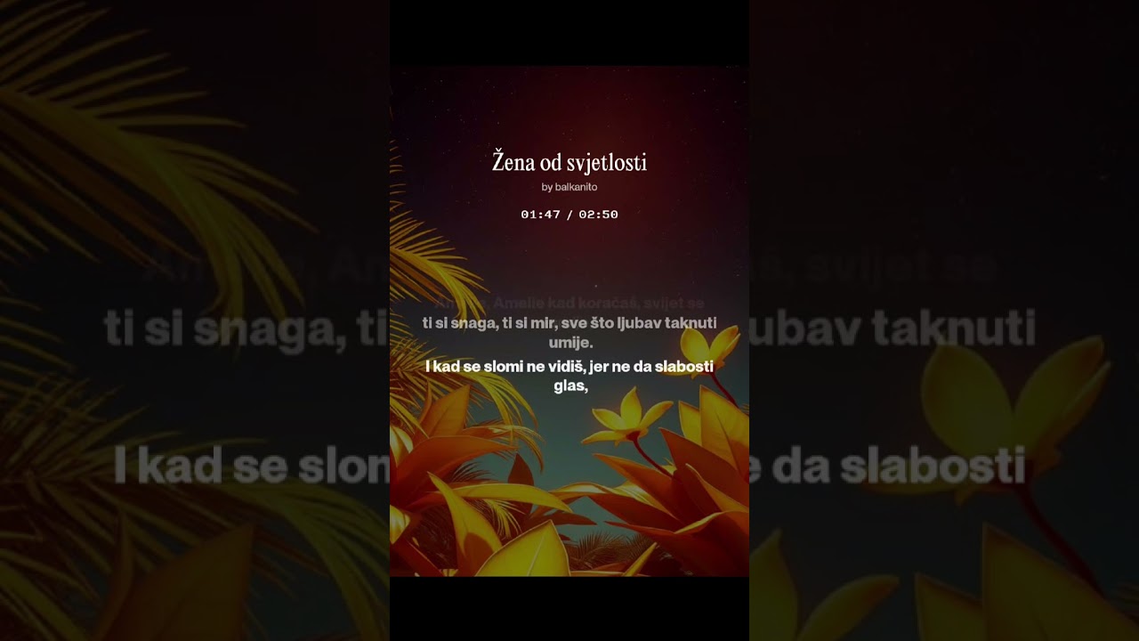 BALKANITO-ŽENA OD SVJETLOSTI  (Official Lyric Video)