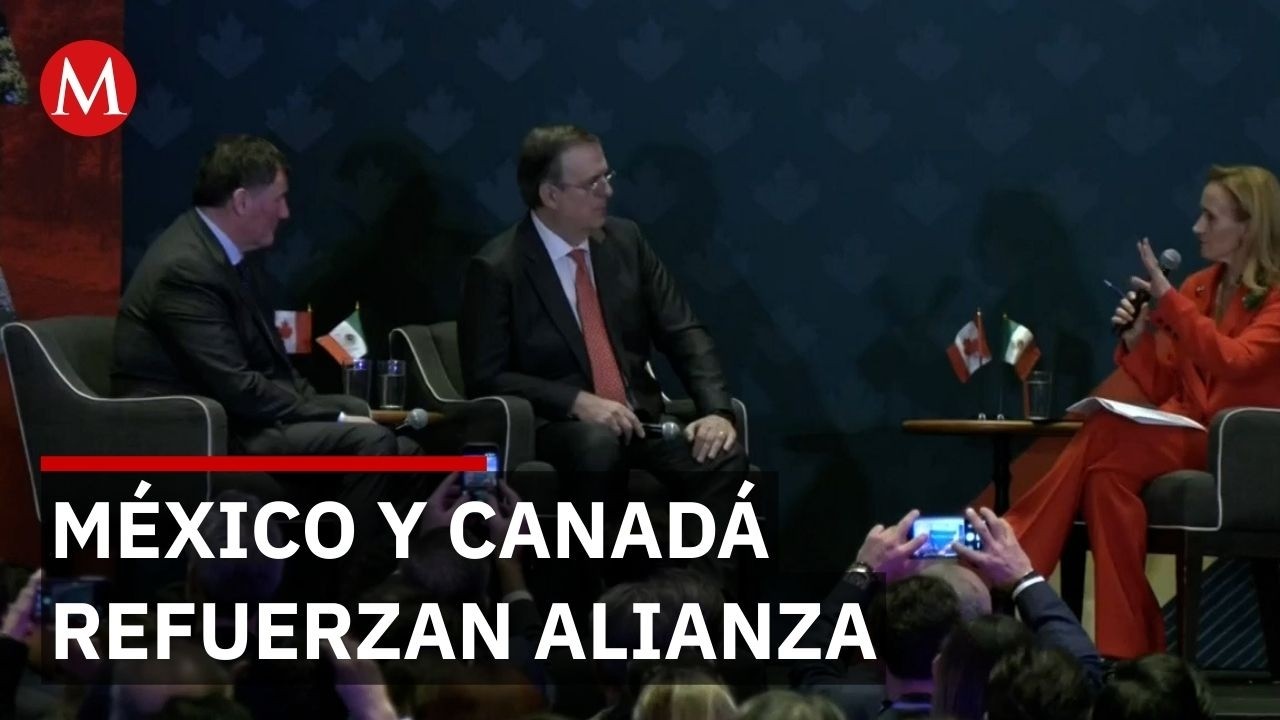 Marcelo Ebrard se reúne con Dominic LeBlanc en CdMx para fortalecer cooperación económica