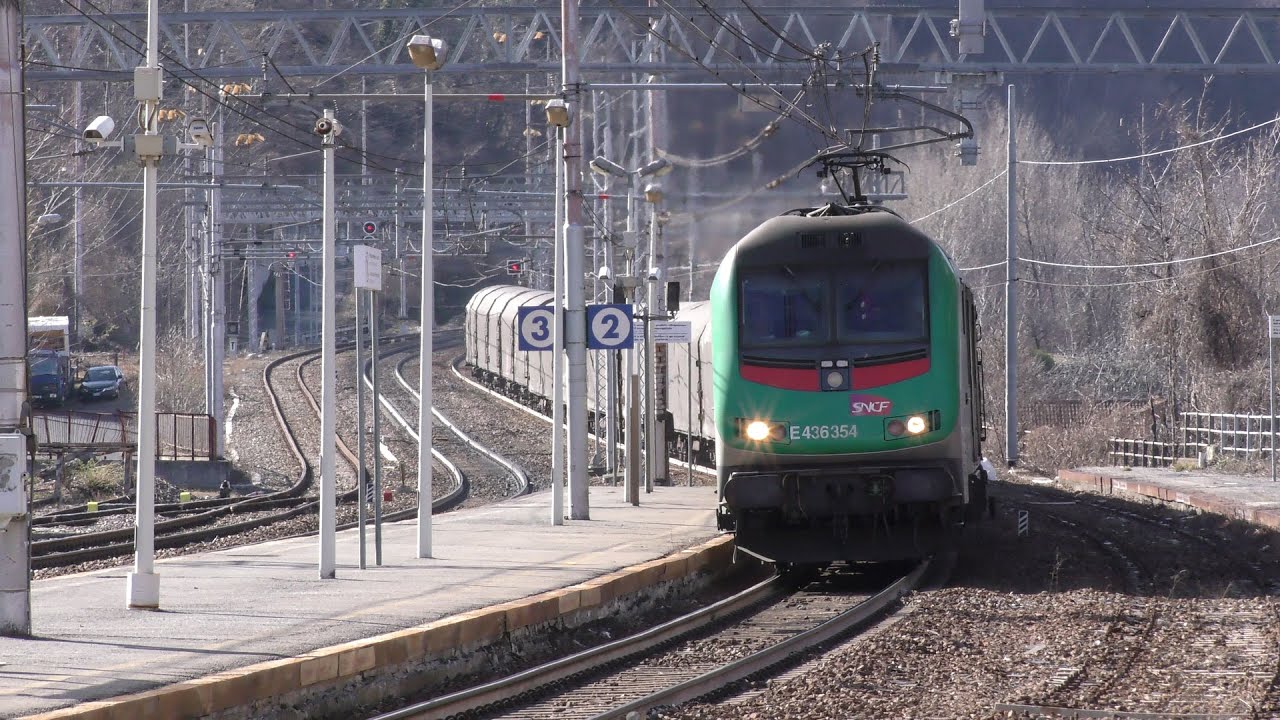 4K - 2020-02-15 La ferrovia del Frejus in una giornata invernale 1/6 - Salbertrand e Chiomonte