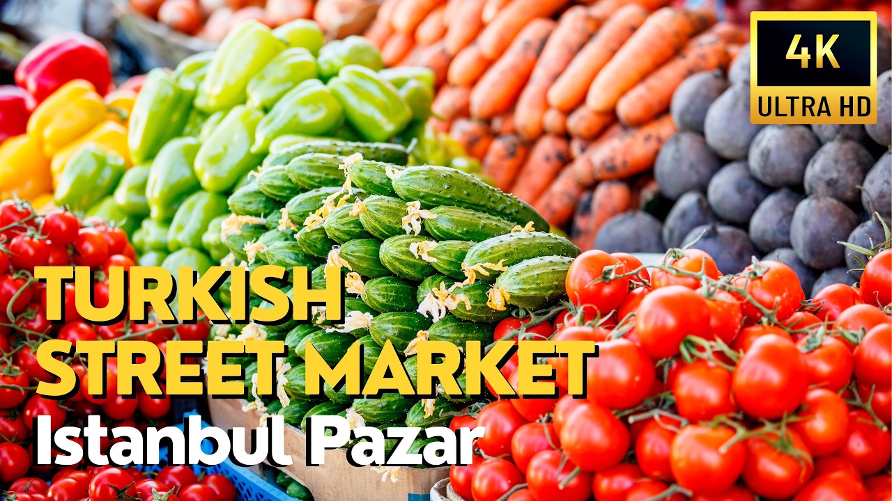 Istanbul, Turkish Street Market 4K Walk in 'Kadikoy Sali Pazari' 2024 | Local Cheap Market Vibes