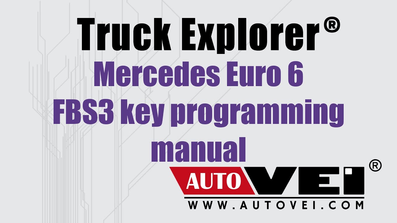 Mercedes MP4 Euro 6 Key Programming (FBS3)