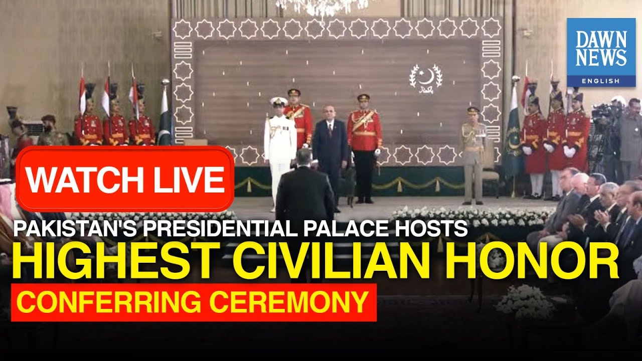 🔴Pakistan's Presidential Palace Hosts Highest Civilian Honor Conferring Ceremony | Dawn News English