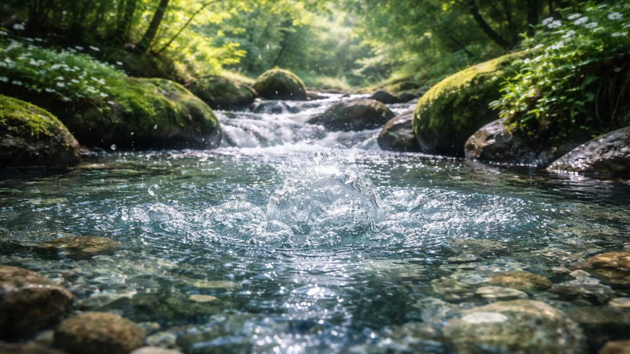 湧き水とバブルの音｜森に包まれる癒しの清流　Spring Water & Gentle Bubbles | Relaxing Forest River Sounds