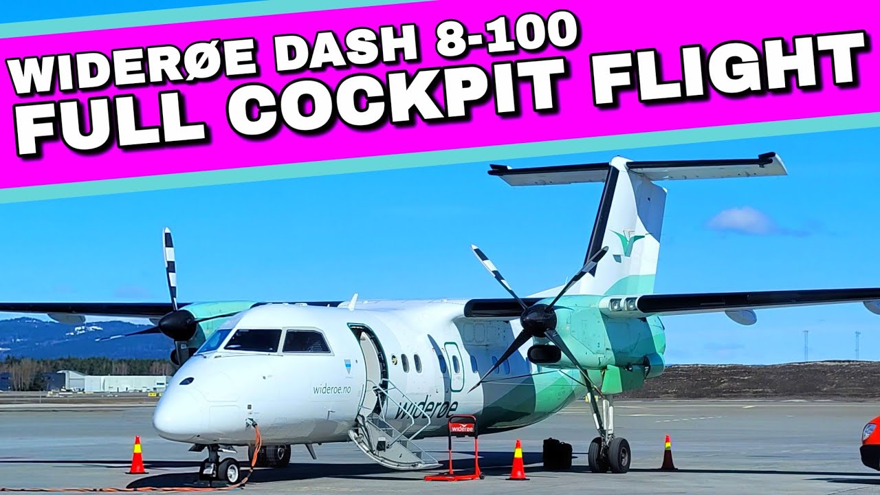 ✈️ Widerøe DASH 8-100 | Norwegian Cockpit Flight Experience 🇧🇻