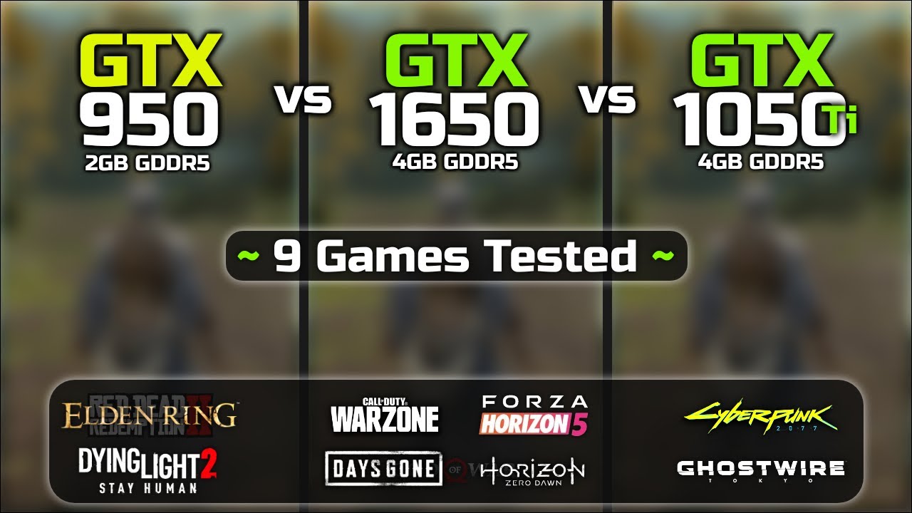 GTX 950 vs GTX 1650 vs GTX 1050 Ti | 9 Games Tested