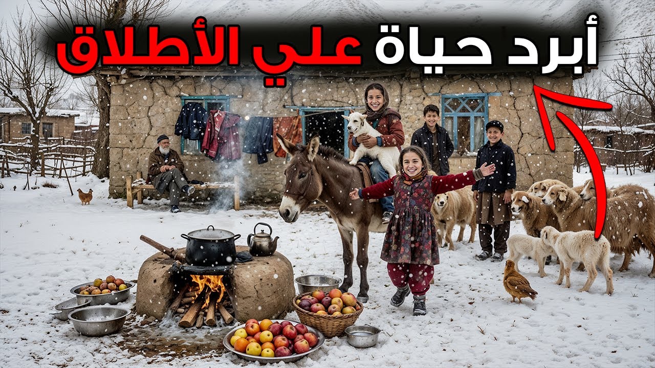 الحياة في أبرد قرية جبلية في أفغانستان | البقاء والطهي | حياة القرية