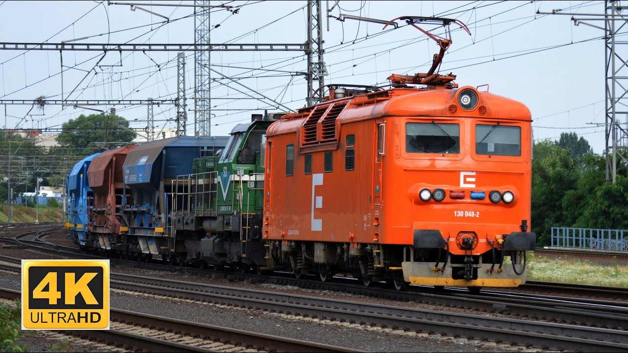 Trains Prague - Liben / Vlaky Praha - Libeň  29.6.2018 (4K)