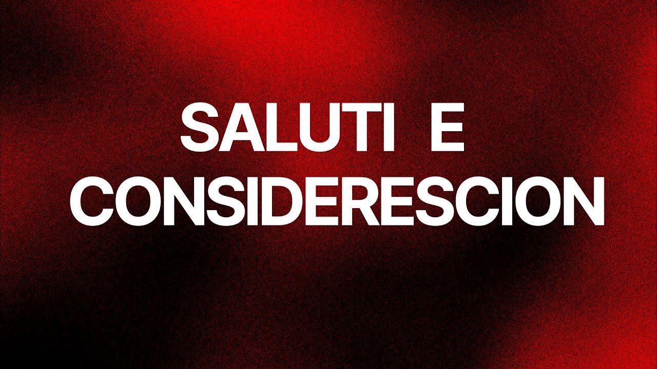Un saluto al volo, e qualche considerazione