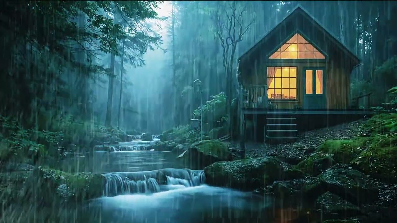 Rain Sounds in a Cozy Forest Bedroom 🌲 | No Music, Pure Sleep Sounds for Deep Sleep - ASMR RAIN