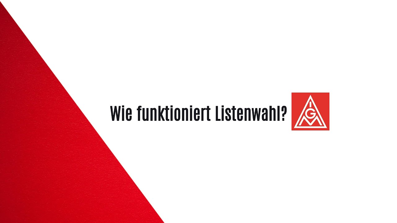 Listenwahl kurz erkl&auml;rt!